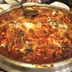 군산 오징어 - 쭈・삼 삼겹살 （チュ・サム プルコギ）1人前13000₩＋チーズ2000₩