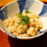 まる富 - 穴子と新生姜の炊き込みご飯