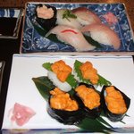 魚山亭 - 境港寿司、ウニにぎり
