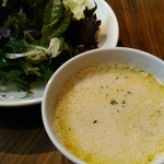 遠山茶寮 - サラダと豆乳スープ