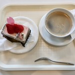 カフェ・ディ・フェスタ - 苺と抹茶の桜ショート 2017/03/23