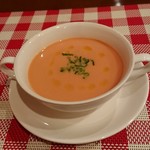 ビストロ アオキ - トマトの冷製スープ。