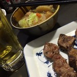 Sumibi Yakitori Daisuke - 生ビール＆煮込み＆焼鳥