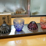 鮨松榮 - 薩摩切子と江戸切子