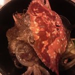 中国小皿料理とお酒の店  花凛 - 渡り蟹と春雨のピリ辛石鍋煮込み