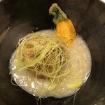 鰻はし本 - 鰻のベビーコーン巻き揚げの椀