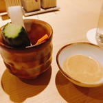 地葉 - 2018.5.  生野菜 肉味噌マヨ添え