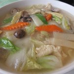 龍園 - 鶏ムネ肉の野菜スープそば2018.05.30