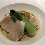 オオハラ エ シーアイイー - 本日の鮮魚 ウニのソース リゾット敷き 2018年6月1日ランチ