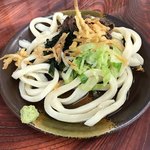 手打ちうどん ムサシ - 【2018.5.28】冷やしうどん¥400+肉¥100