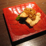龢 - 【H23.7】先付け。白身魚揚に辛めのお味噌。