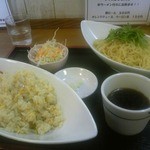 みなとまち食堂 - ざるラーメンと炒飯のセット８５０円