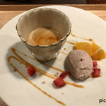 オーシャンセブン - デザート 加賀棒茶のクレームブリュレ・あずきアイス