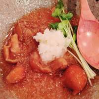 自家製粉石臼挽きうどん 青空blue 本店 - でかなめたけのおろし和え