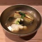 うを徳 - お椀（大原 蒸し鮑 + 京都 賀茂茄子）