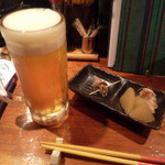 ビールとお通し