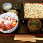 Teuchi Soba Kyoushinan - ミニ鴨鉄火風丼セット  ¥1,100-