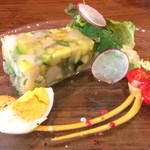 ビストロ ルミエル - この日は小エビとホタテ夏野菜のゼリー寄せ