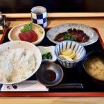 和食はなむら - いか煮付刺身付定食(\980)