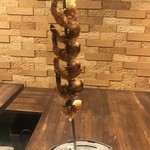 Grilled large shrimp skewers