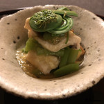 御料理 寺沢 - 穴子白煮に山菜