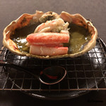 御料理 寺沢 - 蟹味噌甲羅焼