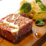 Japanese Black Beef and ELEZO Ezo Venison Terrine with Tapenade Sauce