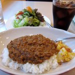 ベジタイム - キーマカレー（辛口）のサラダドリンクセットです