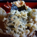 蝶家手打そば  - 天ざるの天ぷら