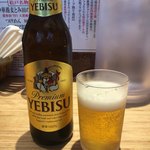 中華蕎麦 とみ田 - 〇瓶ビールエビス（小）＠380円（税込）
