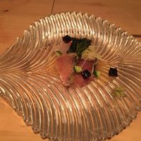 笹組 調整 - 潮の香り盛り込み 青柚子あん  生のりと共に
                  （醤油ゼリーと山葵が刺身によく合いました。）