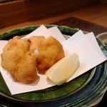 肴とお酒 うを弘 - 小田原産　鱧フライ　焼き海苔ソース