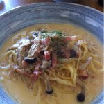 Kawaji Kicchin - 醤油クリームパスタ　おいしい！