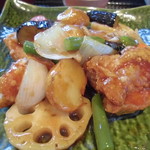Ootoya - 鶏黒酢あん定食（ひじきご飯）
