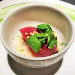 エクアトゥール - 初鰹、大和芋、クレソン、あられ