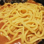 輝道家 - 酒井の麺は気持ち細め。