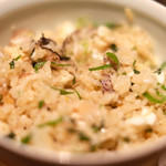 立場割烹 SSAW - 三色鯛の焼き込み飯 1000円 の良く混ぜた状態