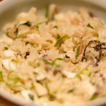 立場割烹 SSAW - 三色鯛の焼き込み飯 1000円 の良く混ぜた状態