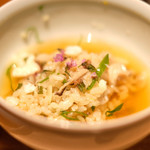 立場割烹 SSAW - 三色鯛の焼き込み飯 1000円 のお茶漬け