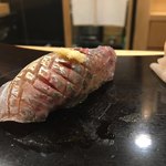 なか條 - アジの握り。アジってやっぱり素敵。握りでも最高