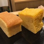 なか條 - 芝エビすり身と出汁巻きの卵焼き。甘くってカステラみたいだった