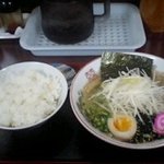 Honkaku ajidokoro ramen nanohana - ネギ塩　小腹サイズ＆ライス
