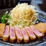 牛かつ 壱弐参 - 牛ロースかつ麦とろセット 1300円