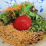 日本蕎麦オリオリ - オリオリ ＠西葛西 季節限定 丸ごと出汁トマトのサラダそば