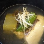 京都和久傳 - 鯛とトウガン、おこげの炊き合わせ