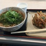 生そば 丼ぶり あずみ野 - 九条ネギそば＆かき揚げ