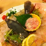 中洲鷹勝 - かわはぎの造り（きもがうまし！）