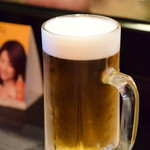 あまくさ - ビール（大ジョッキ）@600円