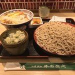 味奈登庵 - かつ丼セット（冷たいそば）！