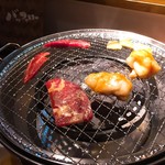 バッファロー - 焼いているところ